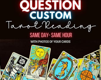 One Question Tarot Reading, Accurate Answers on Love, Career and Life, Same Hour or Same Day Delivery, Psychic Insight, 8-card