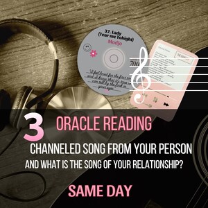 MÊME JOUR, 3 lectures d'oracles, chanson canalisée de votre personne, émotions avec de la musique, paroles de chansons de votre coup de coeur, lecture de cartes Oracle