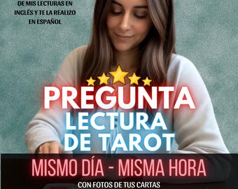 Pregunta de Tarot en ESPAÑOL, Respuesta Rapida Misma Hora, mismo dia, Lectura Personalizada Muy Detallada, Fotos de Tus Cartas, Tarotista