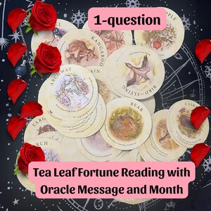 EL MISMO DÍA, lectura de la fortuna con hojas de té de 3 cartas con mes e interpretación, lectura de 1 pregunta, lectura de oráculo.