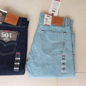 Levi's 501 Original Fit Jeans för herr, lätt denim (tillverkad i Pakistan)