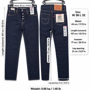 Levis 501 W36 L32 - Etsy