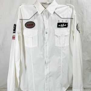 Ed Hardy White Button Down Shirt (early 2000s)
