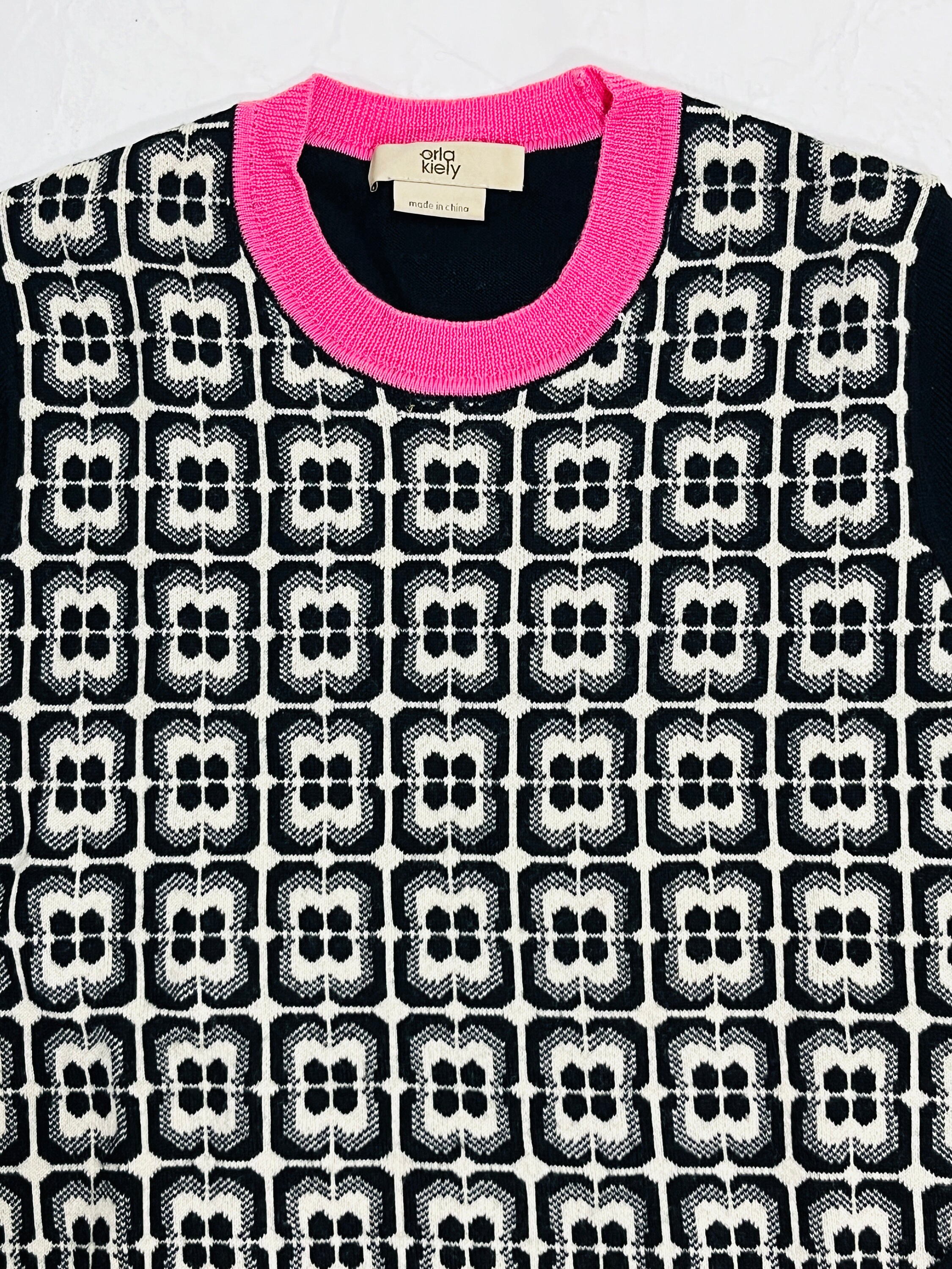 BOUTIQUEbyLISAV Orla Kiely Merino Wool Pullover Sweater