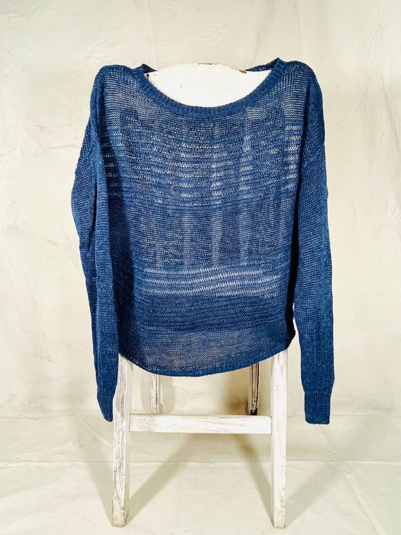 eleventy Linen Pullover (indigo blue)