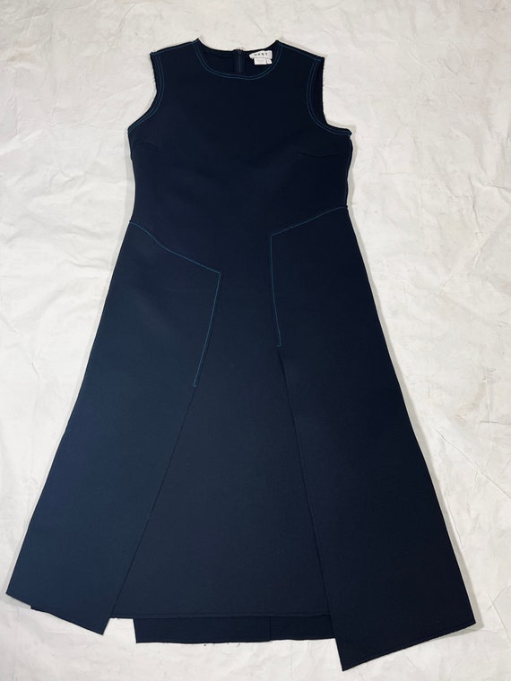 DKNY Black Neoprene Dress 2000s