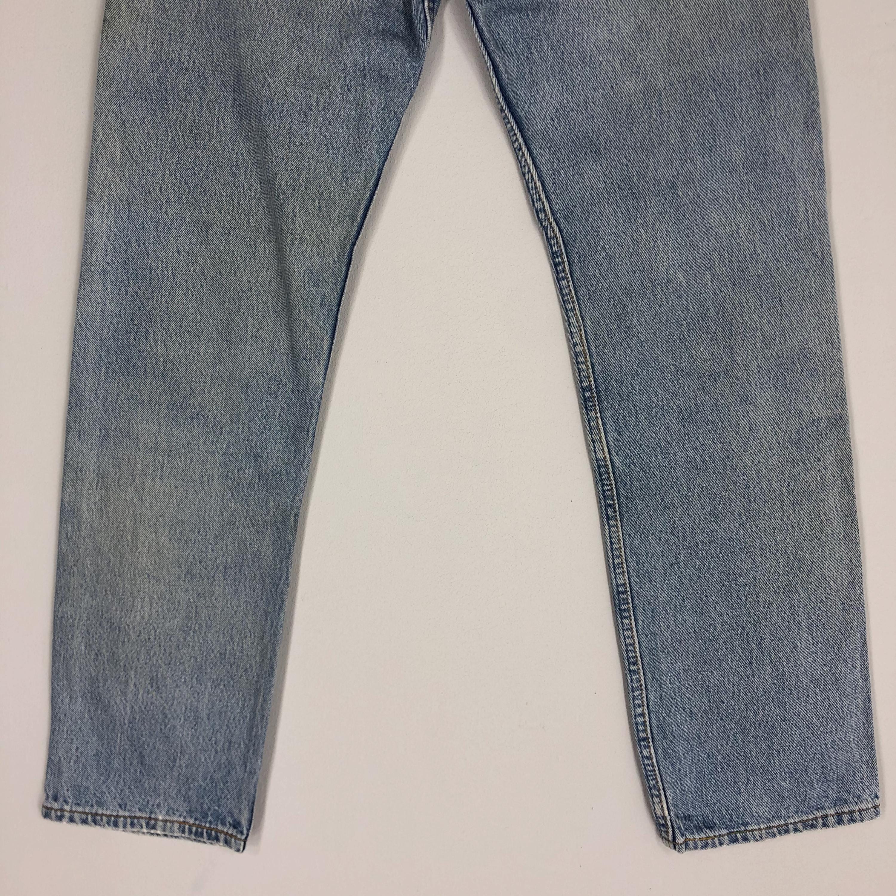 Size 29x39.5 Vintage 80s LEVI'S 501xx Light Blue Stone Wash