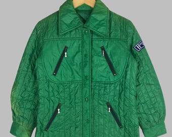 Vintage Hauser Sport Ski Jacket: Sunfaded Green Bomber, Size M
