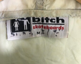 Vintage 90's Bitch Skateboards Anorak Jacket Zipper Medium Bitch