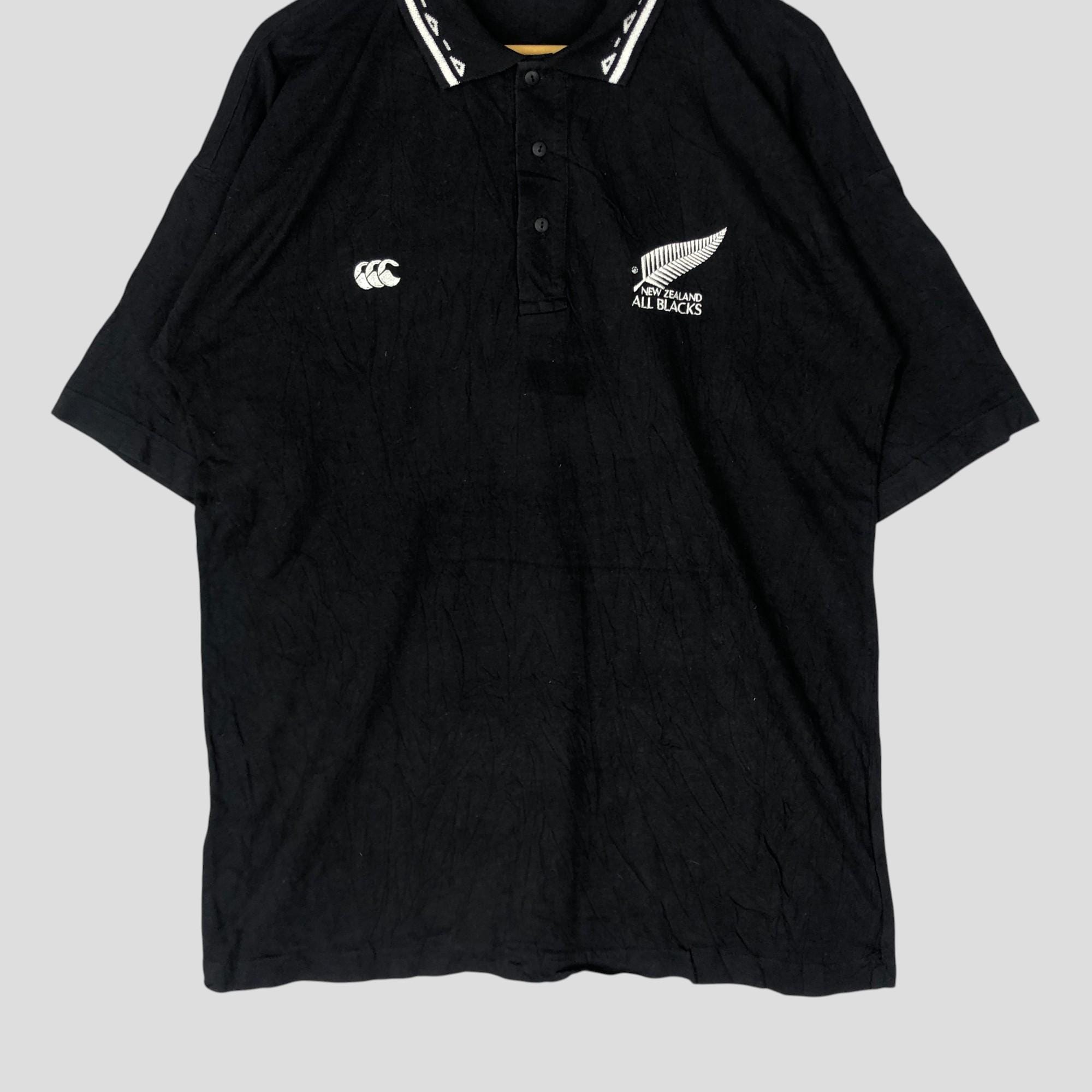 Vintage 90s Canterbury All Blacks Rugby Polo Shirt - Size L - Etsy