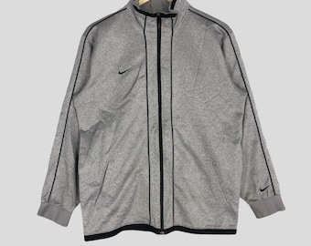 Vintage 90's Nike Swoosh Training Jacket Medium Nike Swoosh Windbreaker Jacket Sportswear Gray Jacket Nike Light Jacket Made In Japan Size M