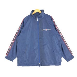 Vintage Karl Kani Blue Windbreaker Jacket Large Karl Kani Sports Outerwear Sportswear Karl Kani Hip Hop Hoodie Track Light Coat Size L