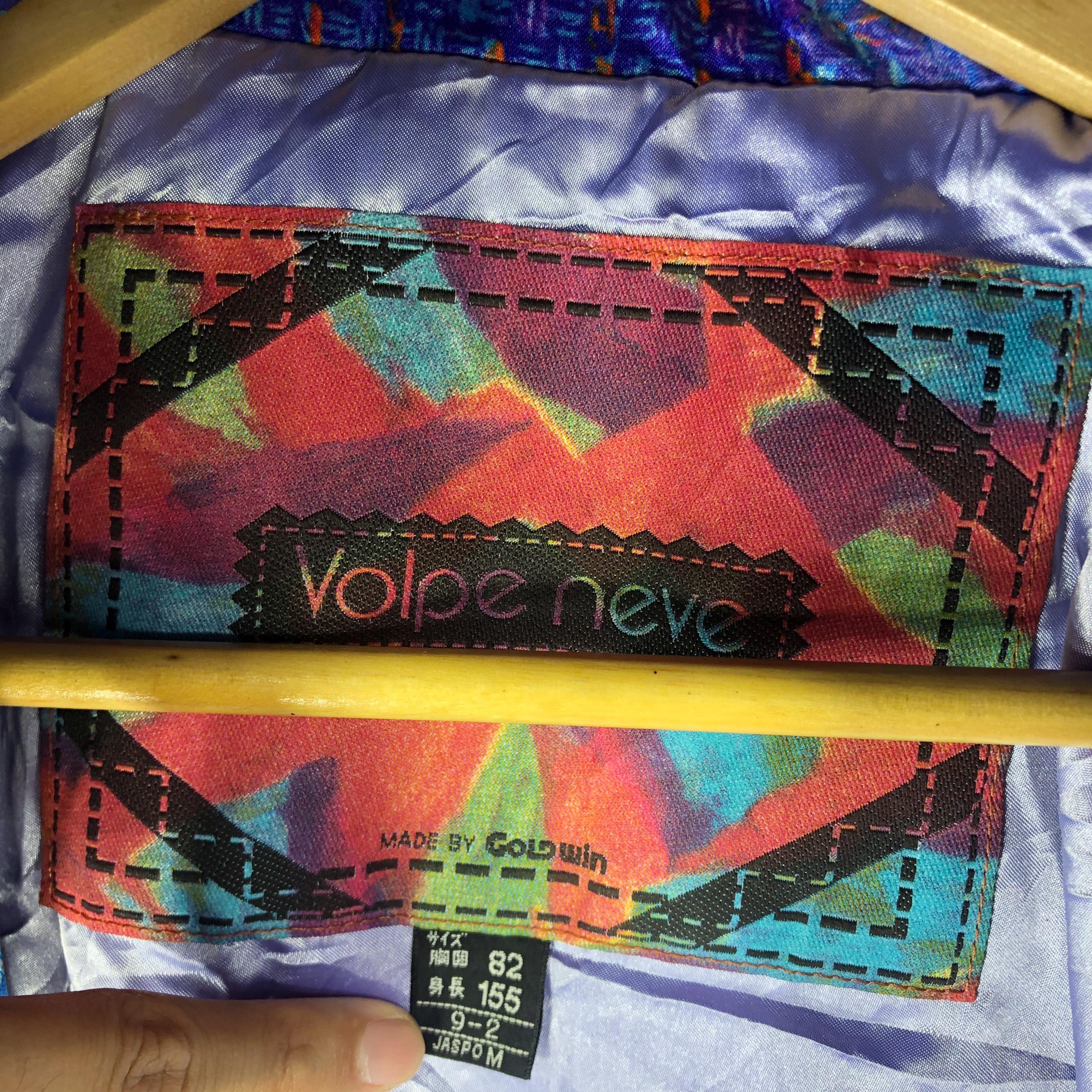 Vintage Volpe Neve Goldwin Ski Jacket: Multicolor Bomber, Size M 