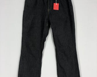 Vintage Black Denim Low Rise Jeans - Japanese W28