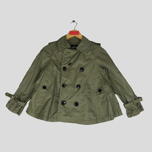 Vintage Comme Des Garcons Tricot Army Green Women Jacket Duffle