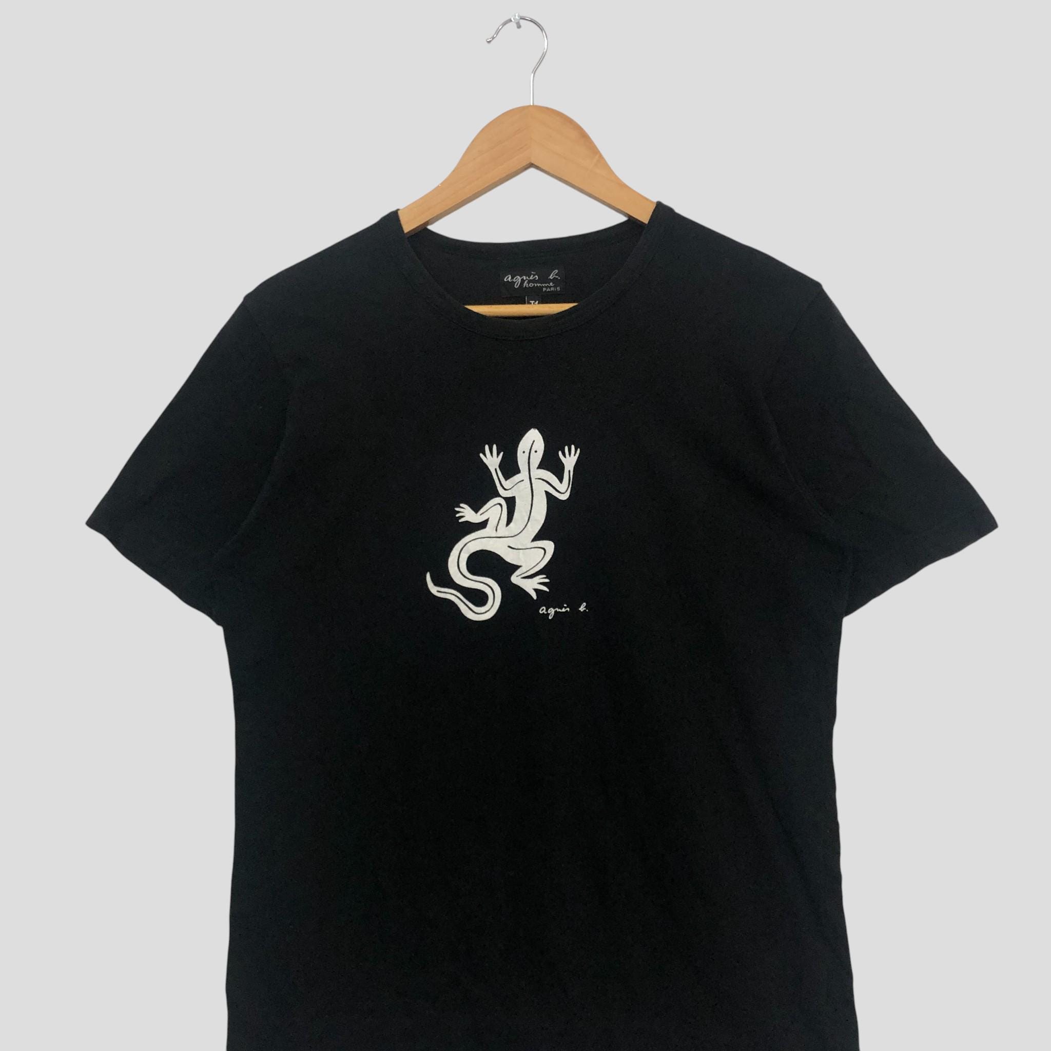 Vintage Agnes B Homme Paris T-shirt: 90s Black Tee, Size M - Etsy