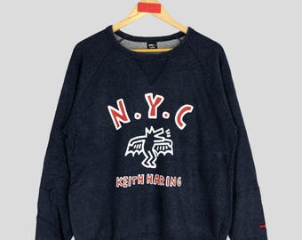 Vintage Y2K Keith Haring NYC Sweatshirt - Uniqlo Pop Art