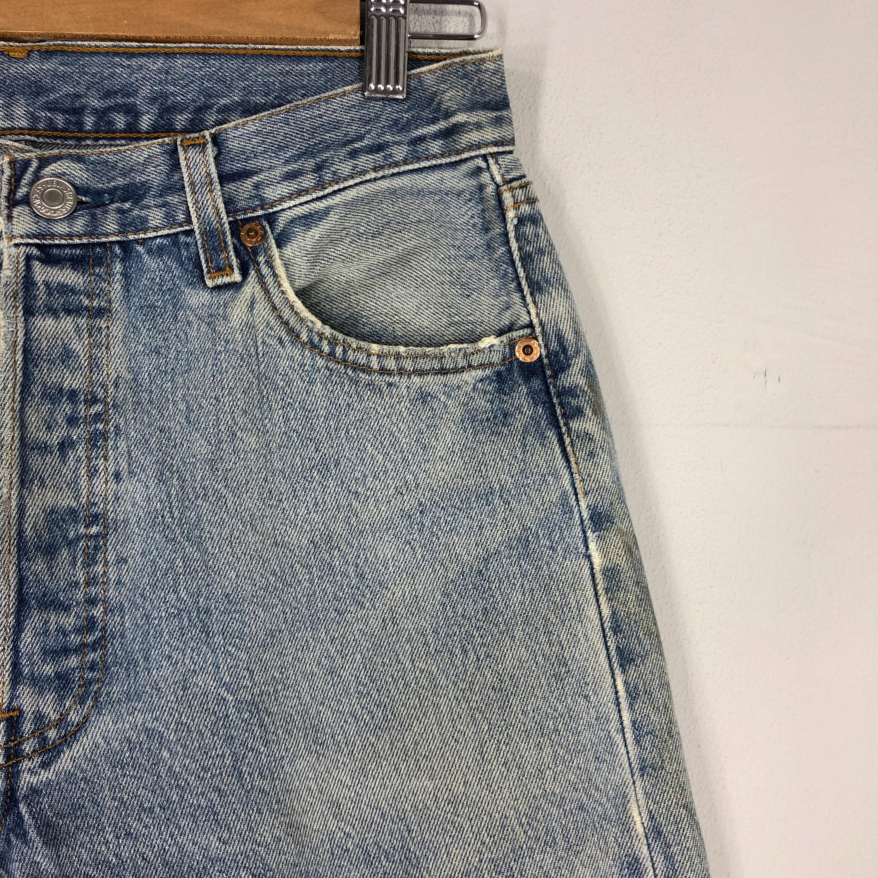 Size 29x39.5 Vintage 80s LEVI'S 501xx Light Blue Stone Wash Jeans