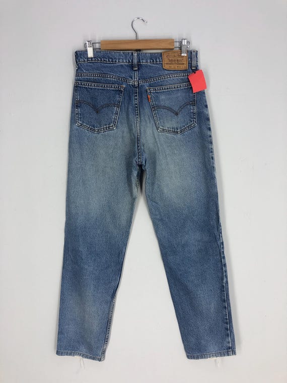 Vintage 80s Levi's 301 Jeans: Stone Wash Denim, Orange Tab (31x39