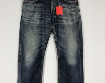 Vintage Edwin 503 Stone Washed Jeans: Faded Black Denim, Made in Japan