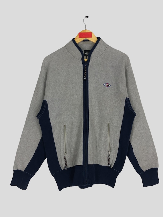 Hysteric Glamour, Vintage Hysteric Glamour Zipper Sweater - Gray Cotton Pullover, Size M