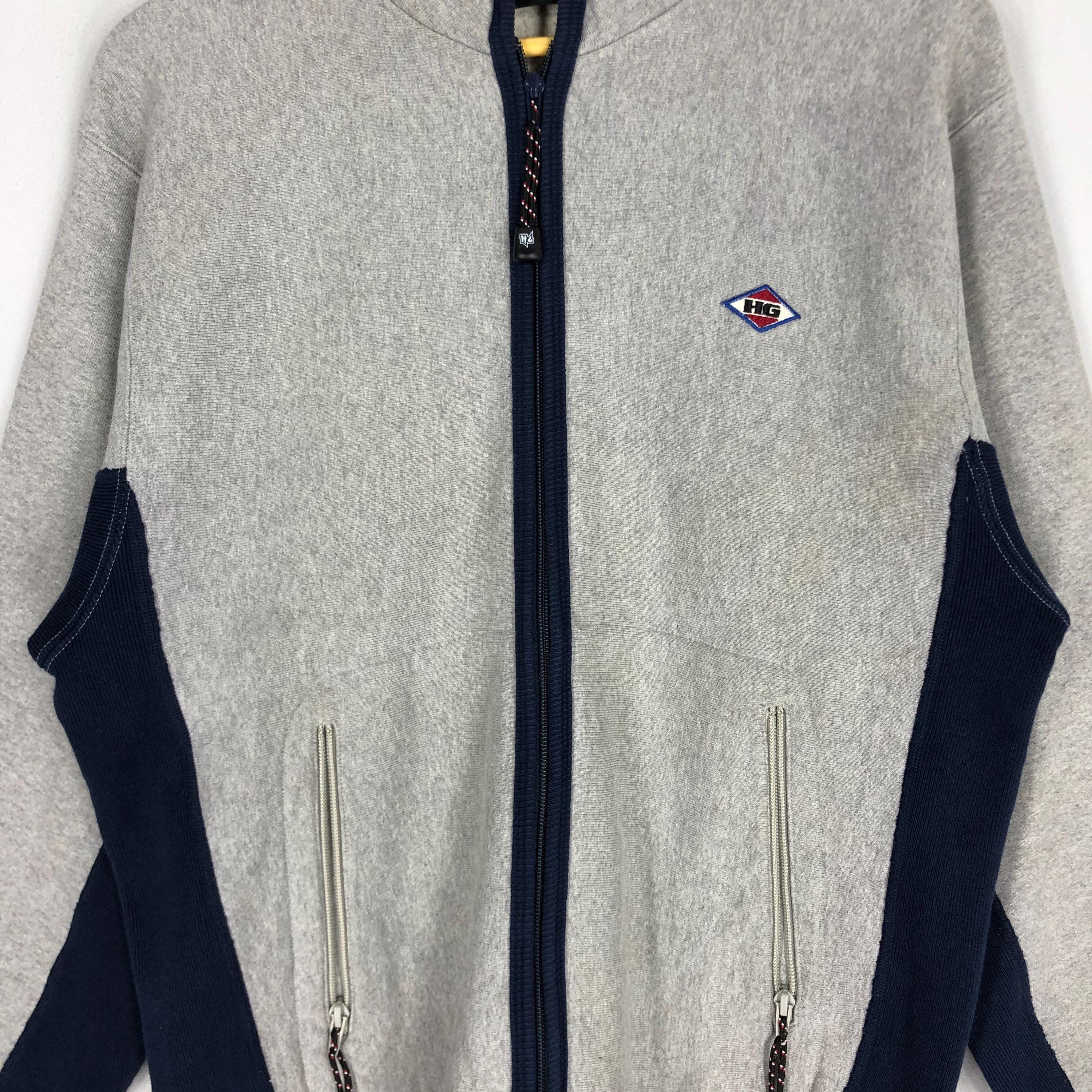 Vintage Hysteric Glamour Zipper Sweater - Gray Cotton Pullover 