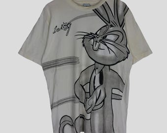 Vintage LOT29 Bugs Bunny Print T-shirt XL - Main Image