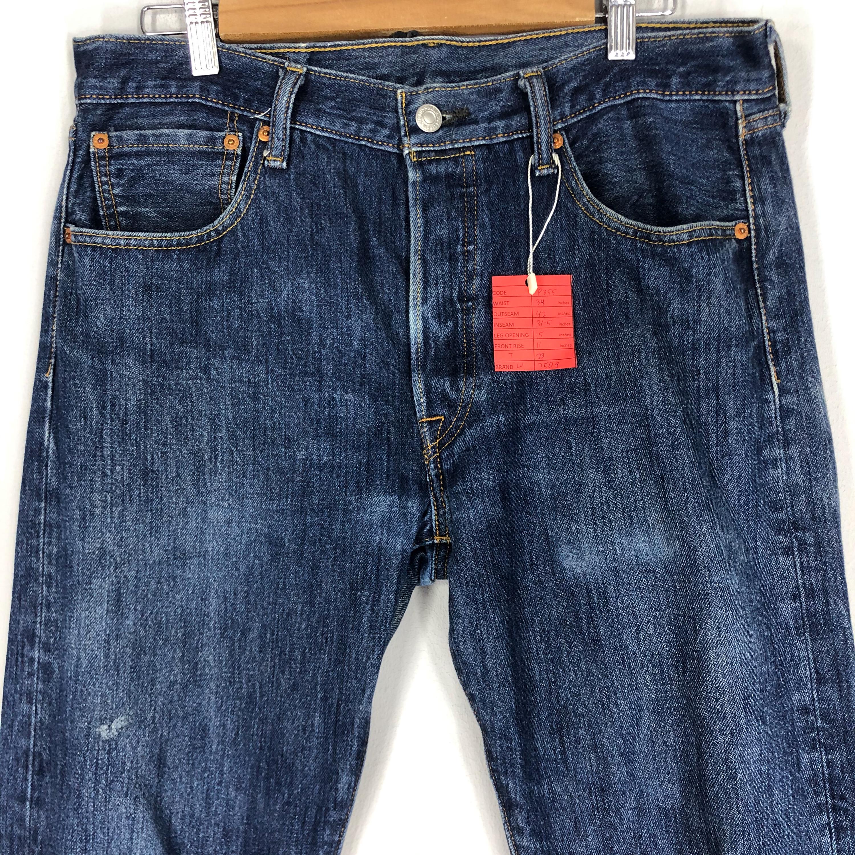 Vintage Levi's 501 Jeans 34x42, 90s Blue Stone Wash Denim - Etsy