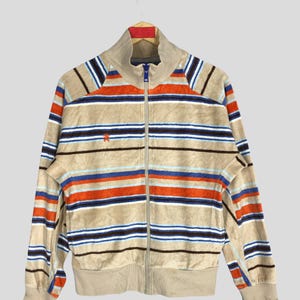 R Newbold Paul Smith London Striped Fleece Zipper Sweater Medium Paul Smith Light Jacket Jumper Pullover Casual Outfits Fashion Size M