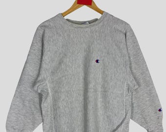 Vintage 90s Champion Reverse Weave Sweatshirt: Embroidered Logo
