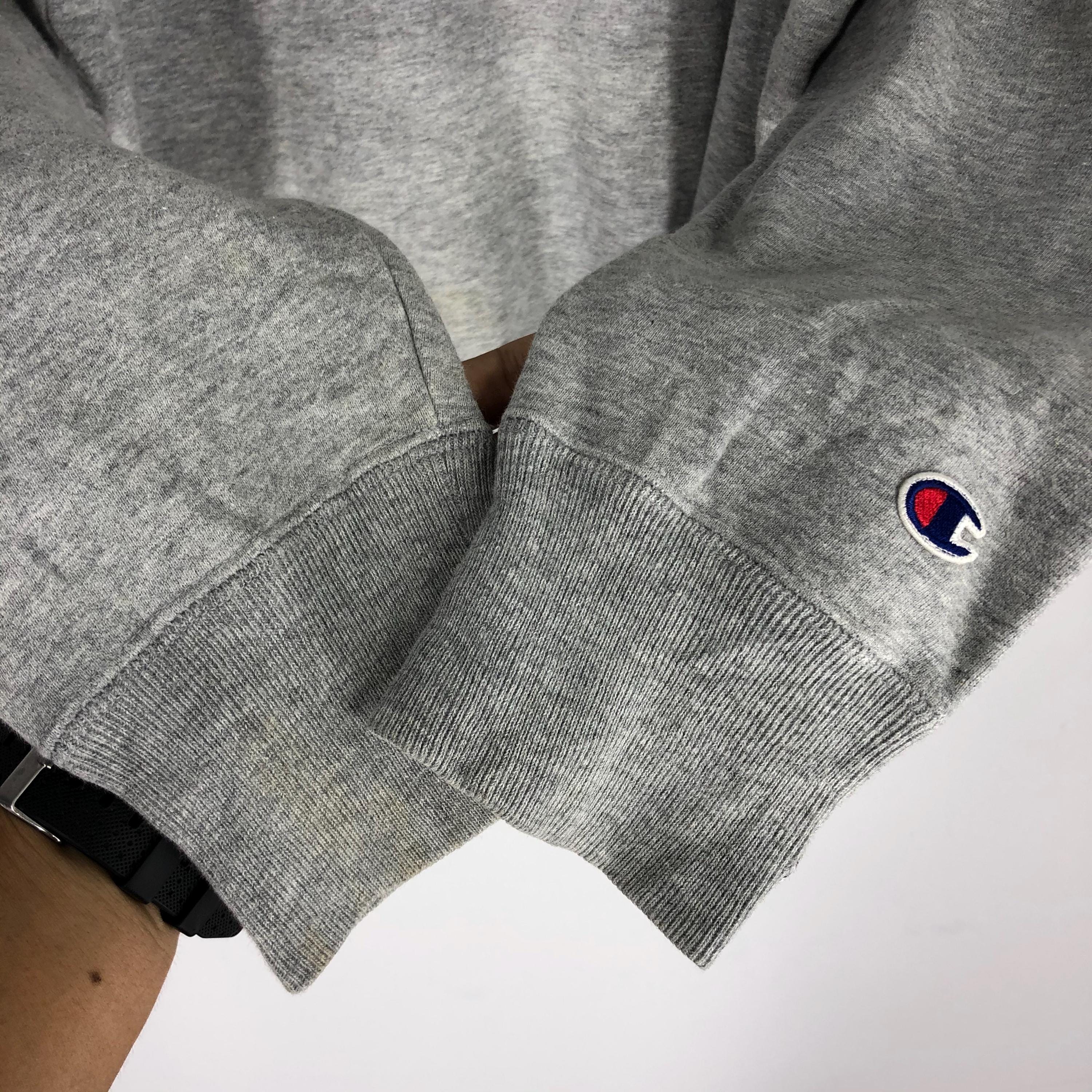Vintage 90s Champion Sweatshirt: Gray Logo Crewneck, Xxlarge - Etsy
