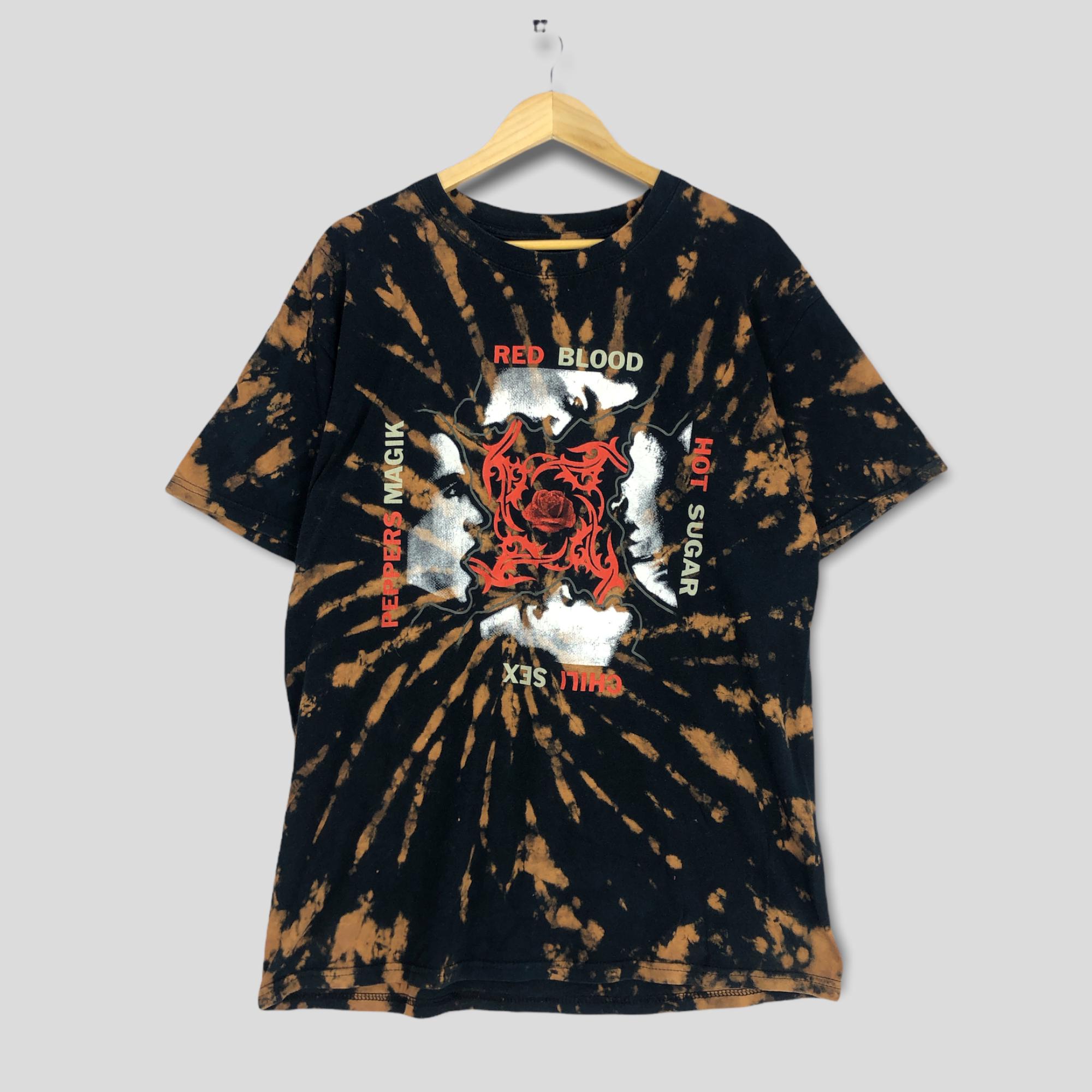 Vintage Y2K Red Hot Chili Peppers Custom Tie Dye T Shirt
