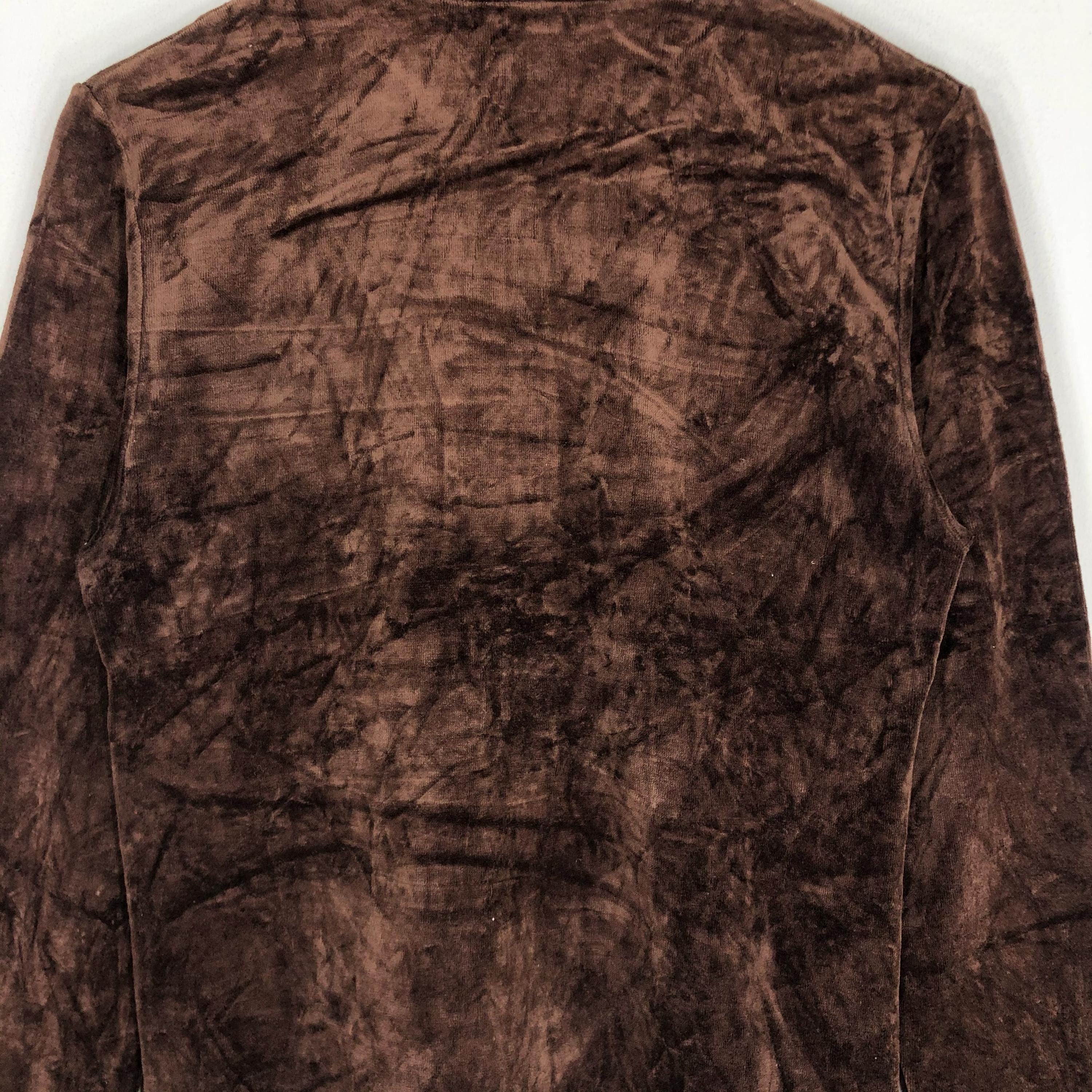 ヴィンテージ A.P.C. ベルベット ジップ ジャケット、ブラウン 