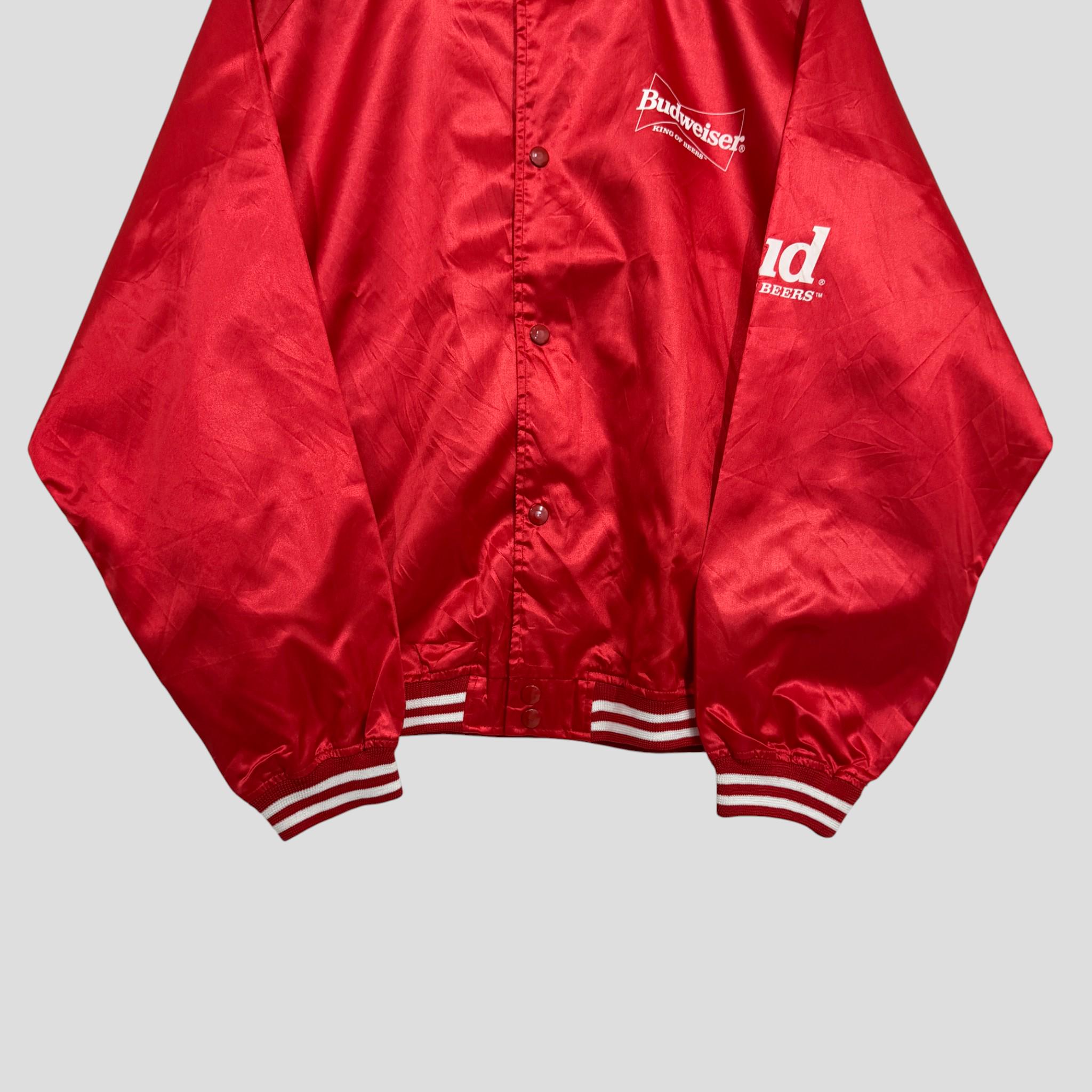 Vintage Budweiser Drinking Water Carbonated Stadium Varsity Satin 