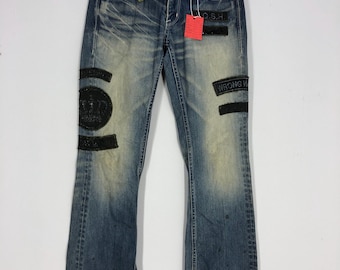 Size 31x40 Vanquish Japan Patched Distress Faded Jeans Slim Fit Y2k Ppfm Hysterics Tornado Mart Kapital Undercover Comme des Waist 31