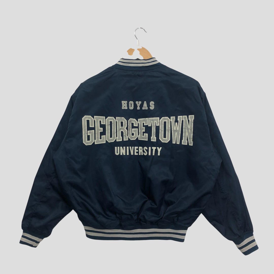Vintage 90s Georgetown Hoyas NCAA Reversible Bomber Jacket Large