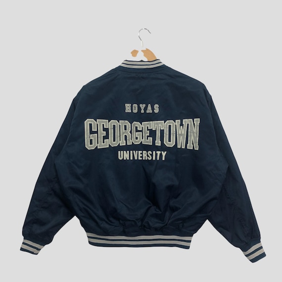 Vintage 90s Georgetown Hoyas NCAA Reversible Bomber Jacket Large