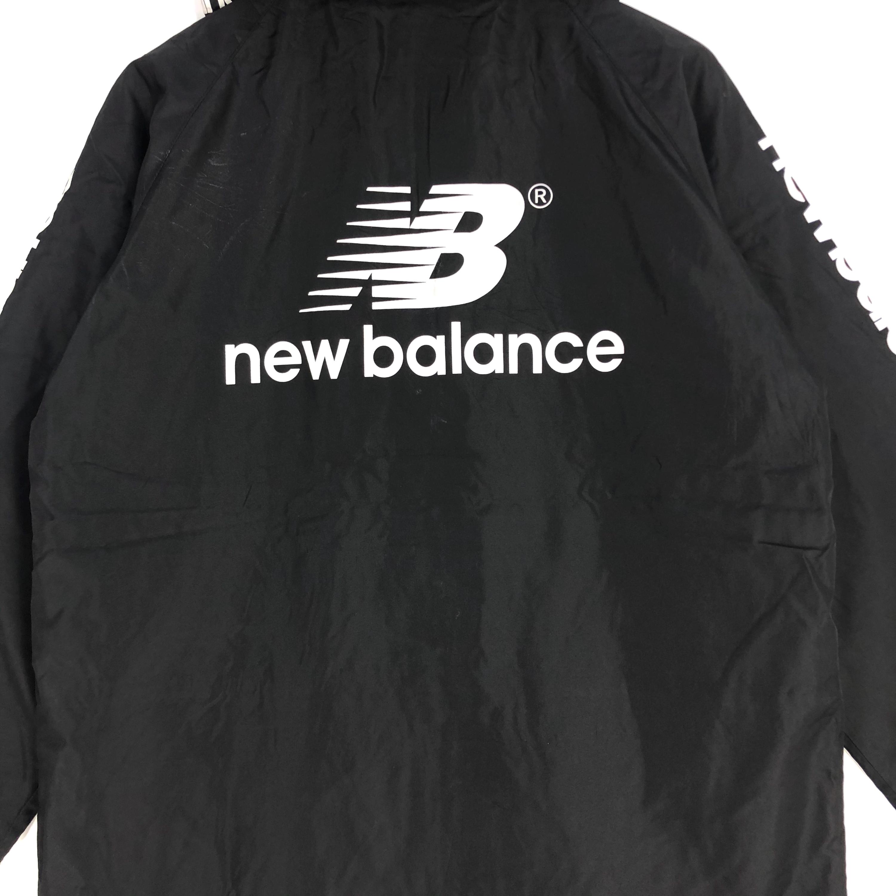 Vintage New Balance Spellout Logo Windbreaker Zipper Jacket Medium