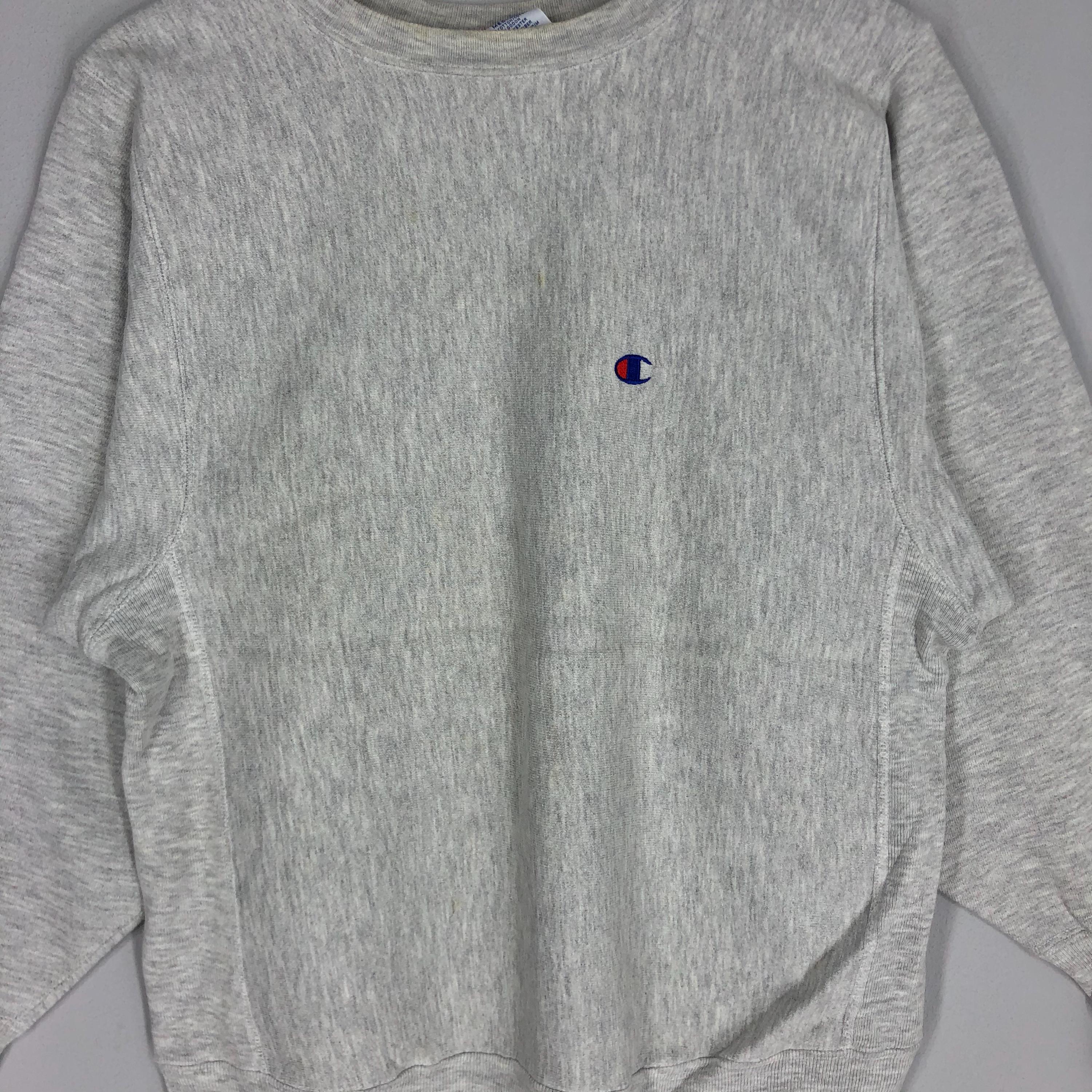 Vintage 90s Champion Reverse Weave Sweatshirt: Embroidered Logo