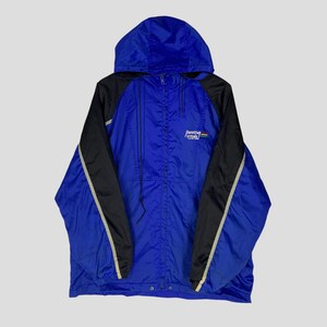 Vintage Benetton Formula 1 Racing Team Zipper Hoodie Jacket F1 Team Benetton Italy Training Jacket Windbreaker Blue Light Jacket Size XL