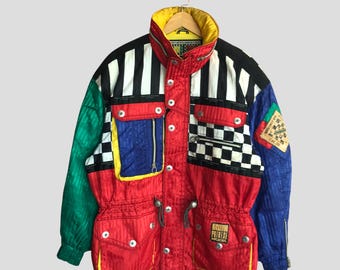 Vintage 90s Phenix Ski Jacket: Multicolor Snow Bomber - Size L