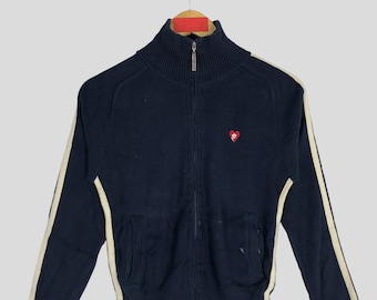 Vintage Hysteric Glamour Kleine Liebe Logo Zipper Pullover Blau Hysteric Glamour Pullover Sweatshirt Pullover Hysteric Sweater Jacke Größe S