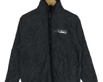 Vintage Benetton F1 fleecejack - zwarte Racing Team-parka (maat M)