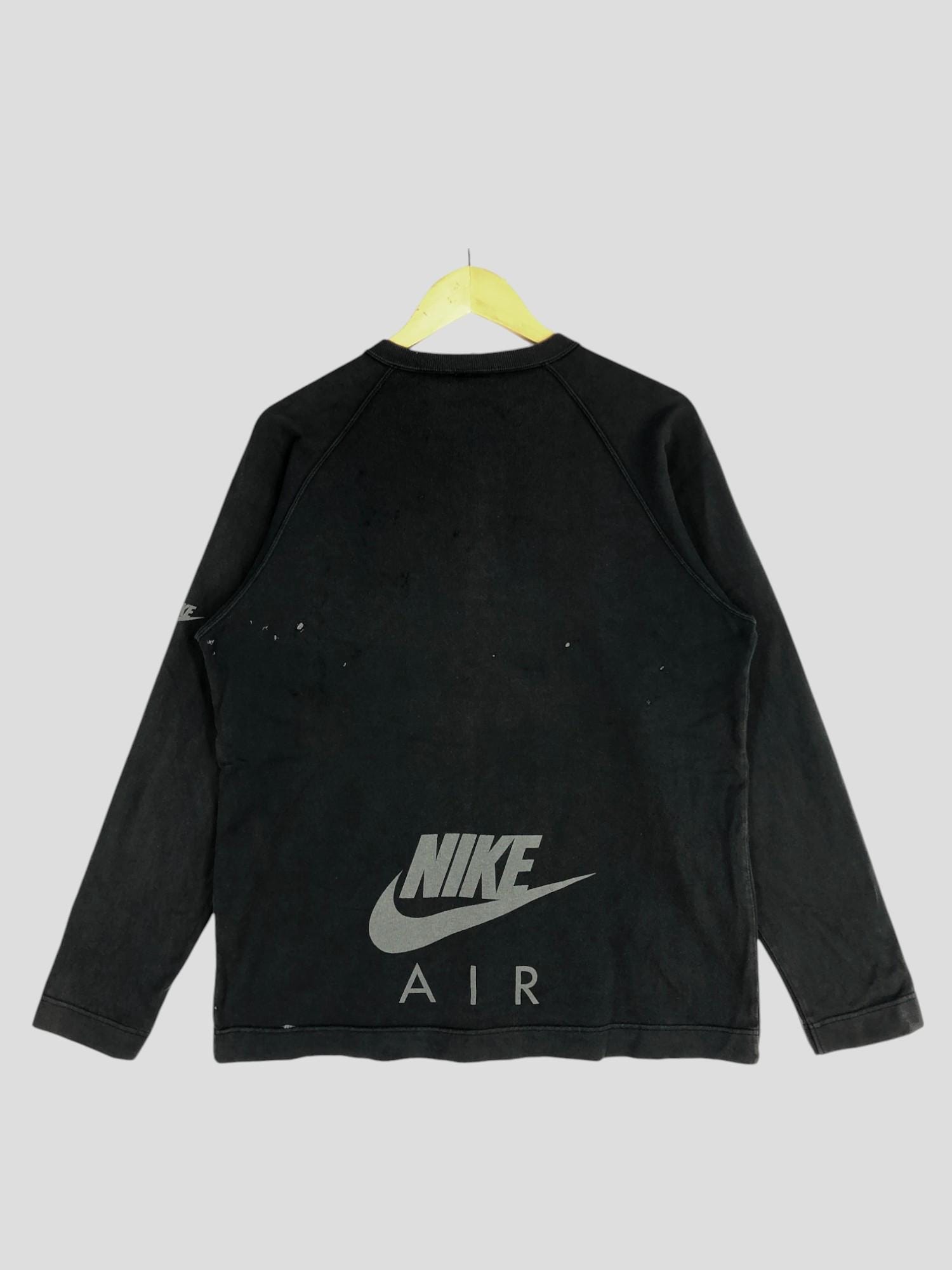 Vintage Y2K Nike Swoosh Half Button Long Sleeve T-shirt Large Nike 