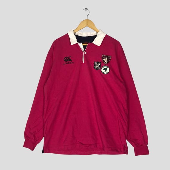 Vintage 90s Canterbury Rugby Polo Shirt: All Blacks Embroidery
