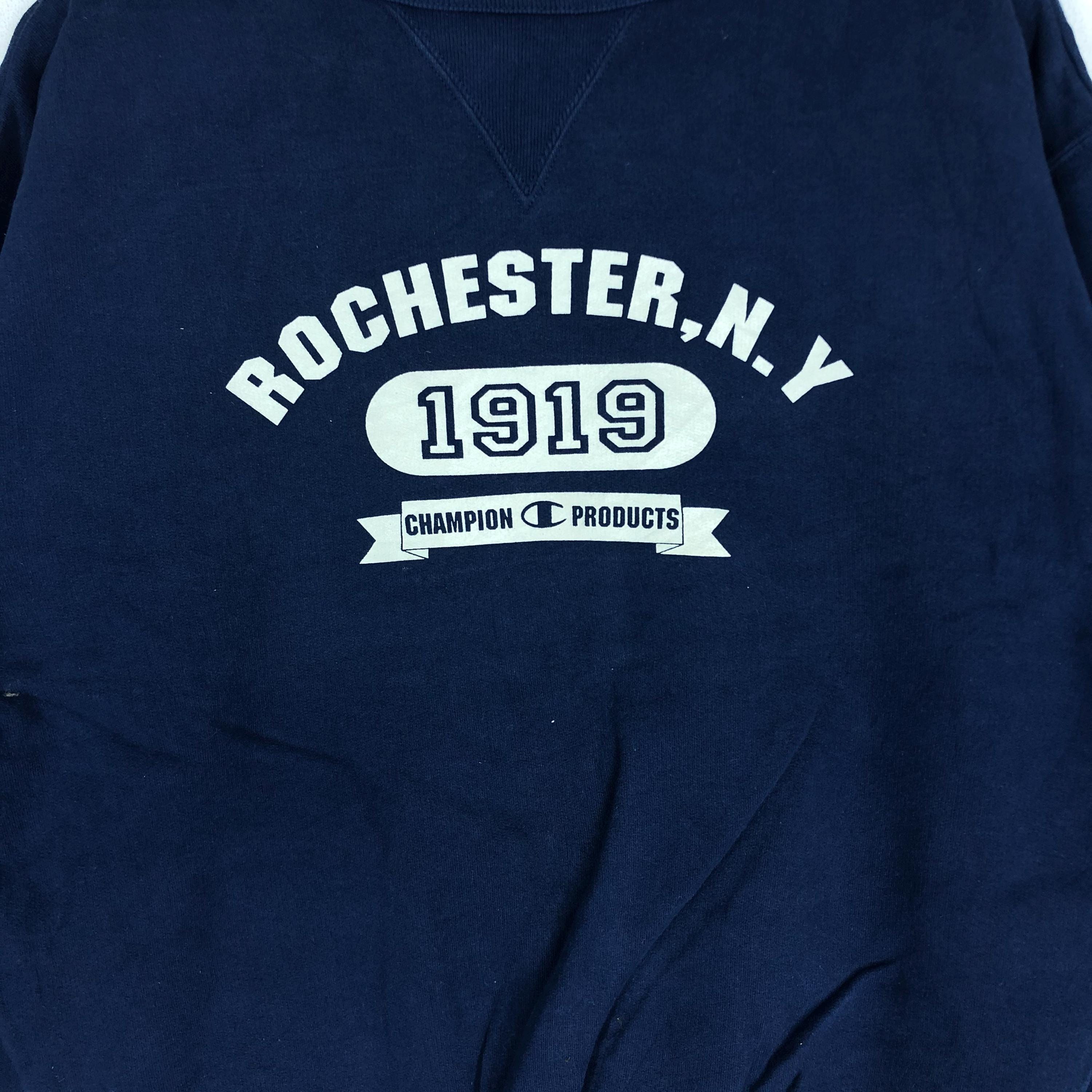 Vintage 90s Champion Rochester NY Sweatshirt - Embroidered Logo