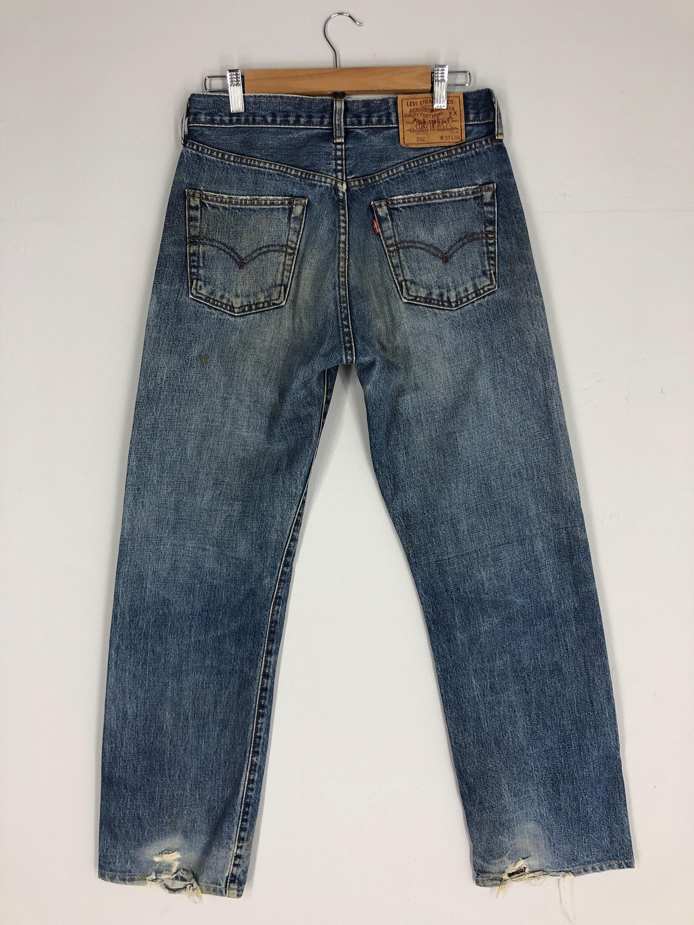 Size 30X40 Vintage 90s LEVI'S 502 Big E Stone Washed Jean
