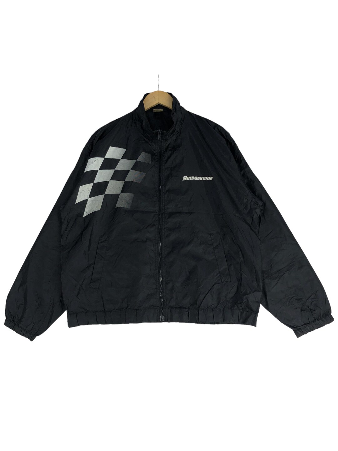 Vintage 90s Bridgestone Racing Car Windbreaker Jacket Large Bridgestone ...
