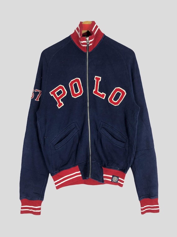 Vintage Y2K Polo 67 Polo by Ralph Lauren Spellout Zipper Sweater