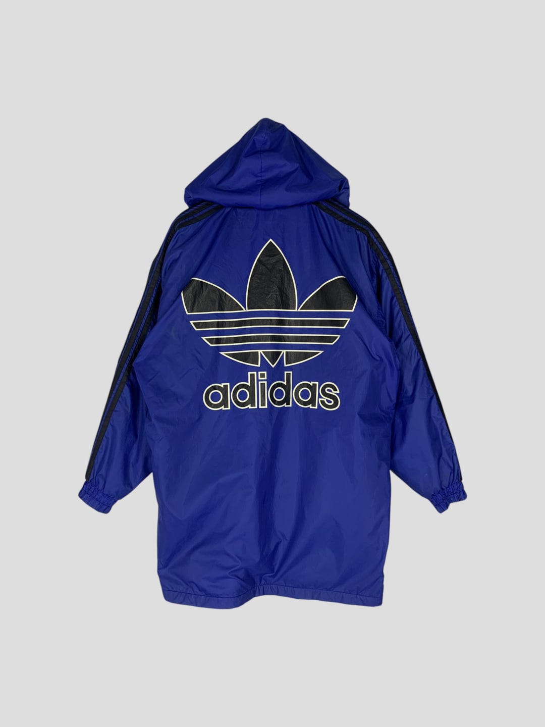 Vintage Adidas Trefoil Hoodie Jacket: 80s Retro Sportswear Parka